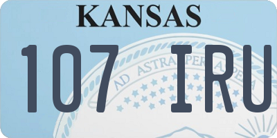 KS license plate 107IRU