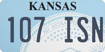 KS license plate 107ISN