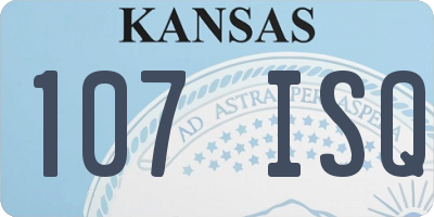 KS license plate 107ISQ