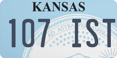 KS license plate 107IST