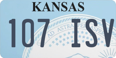 KS license plate 107ISV