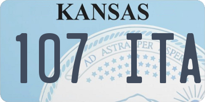 KS license plate 107ITA