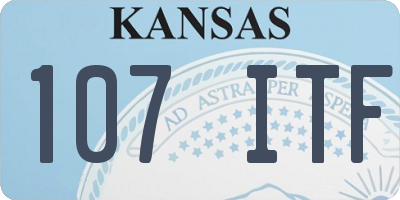 KS license plate 107ITF
