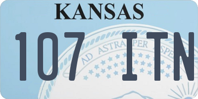 KS license plate 107ITN