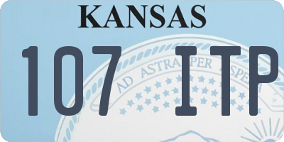 KS license plate 107ITP