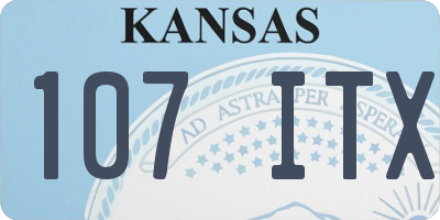 KS license plate 107ITX