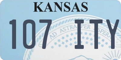 KS license plate 107ITY