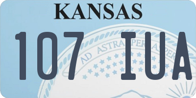 KS license plate 107IUA