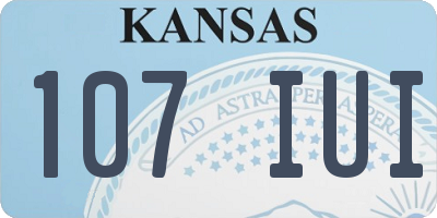 KS license plate 107IUI