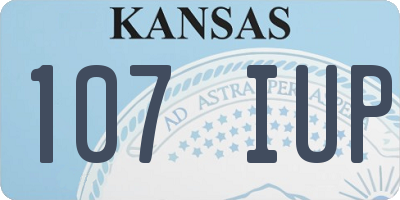 KS license plate 107IUP