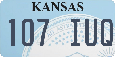 KS license plate 107IUQ