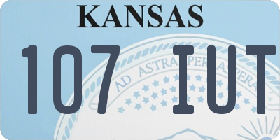 KS license plate 107IUT