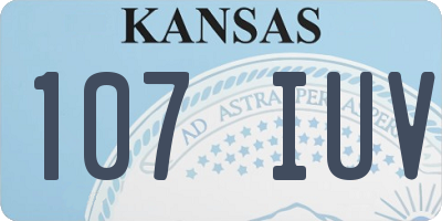 KS license plate 107IUV