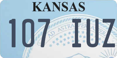 KS license plate 107IUZ