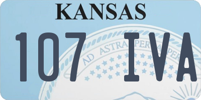 KS license plate 107IVA