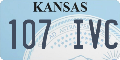 KS license plate 107IVC