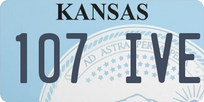 KS license plate 107IVE