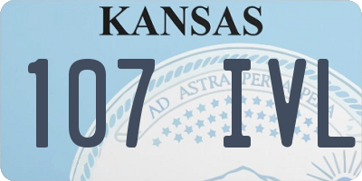 KS license plate 107IVL