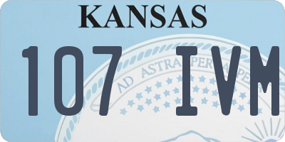 KS license plate 107IVM