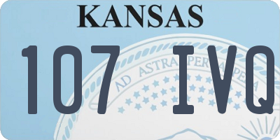 KS license plate 107IVQ