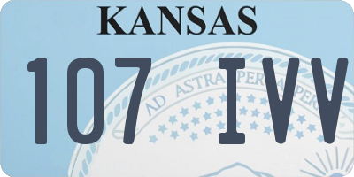 KS license plate 107IVV