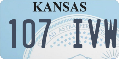 KS license plate 107IVW