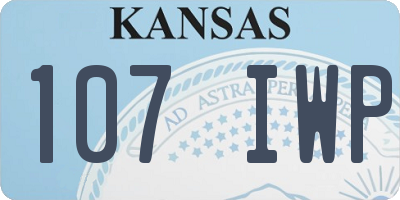 KS license plate 107IWP