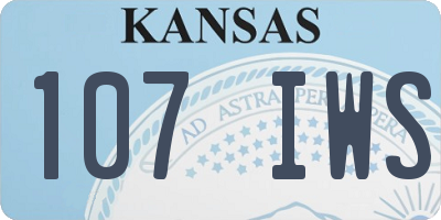 KS license plate 107IWS
