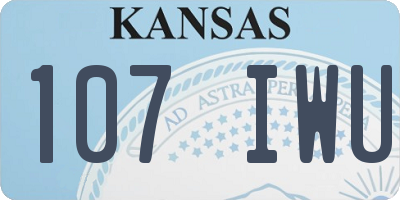 KS license plate 107IWU