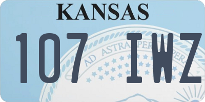 KS license plate 107IWZ