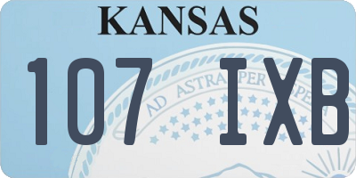 KS license plate 107IXB
