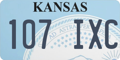 KS license plate 107IXC