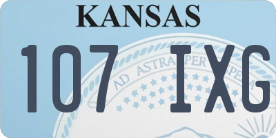 KS license plate 107IXG