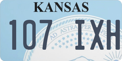 KS license plate 107IXH