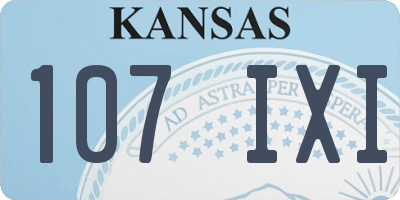 KS license plate 107IXI