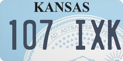 KS license plate 107IXK