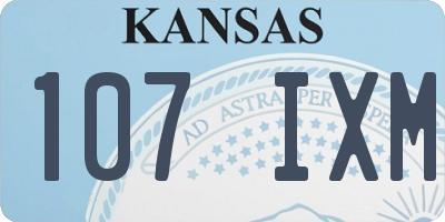 KS license plate 107IXM