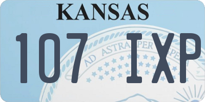 KS license plate 107IXP