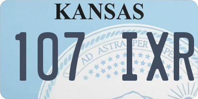 KS license plate 107IXR