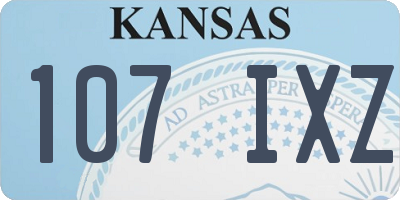 KS license plate 107IXZ