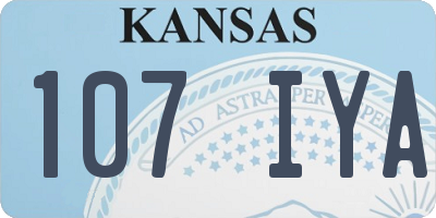 KS license plate 107IYA