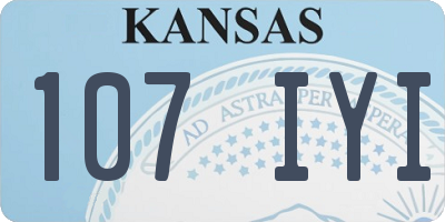 KS license plate 107IYI