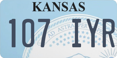 KS license plate 107IYR