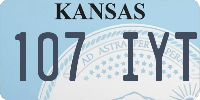 KS license plate 107IYT
