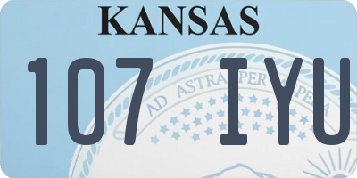 KS license plate 107IYU