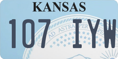 KS license plate 107IYW