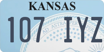 KS license plate 107IYZ