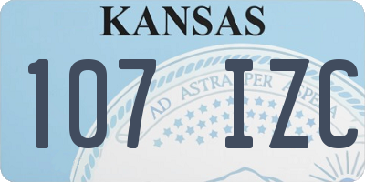 KS license plate 107IZC