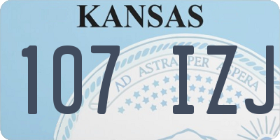 KS license plate 107IZJ