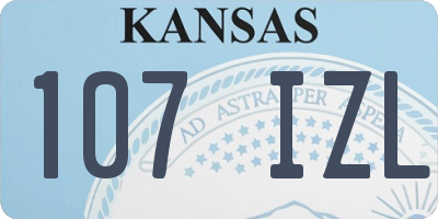 KS license plate 107IZL